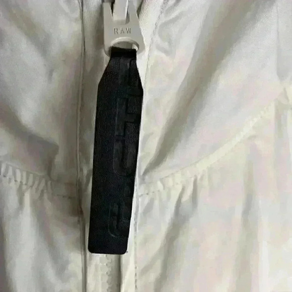 G Star Raw Long White Coat Size Medium - Picture 2 of 12